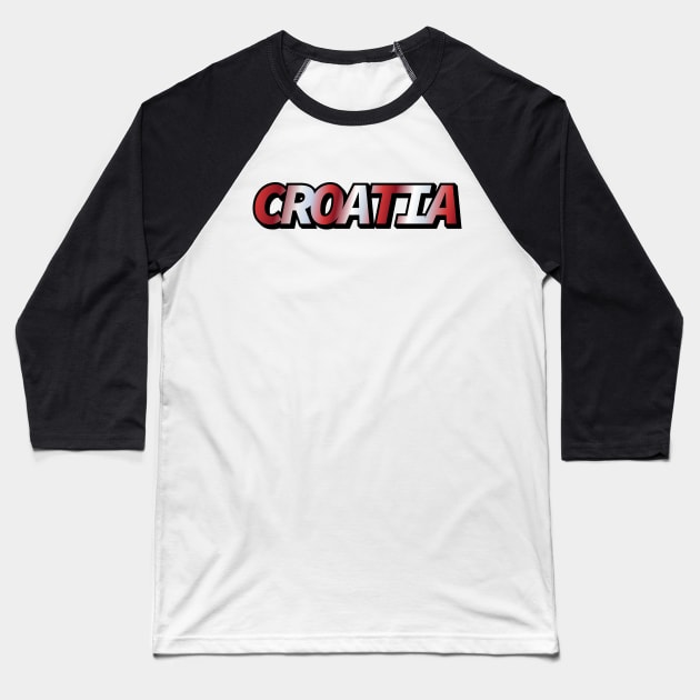 Croatia Baseball T-Shirt by Sthickers